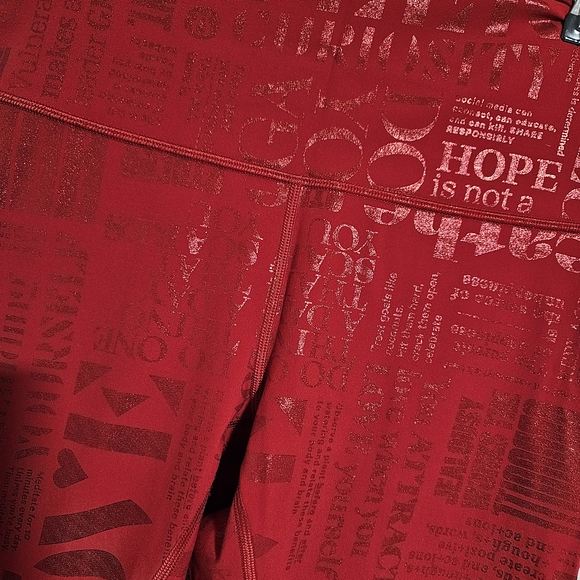 Lululemon Athletica Red Graphic Leggings - Picture 5 of 6